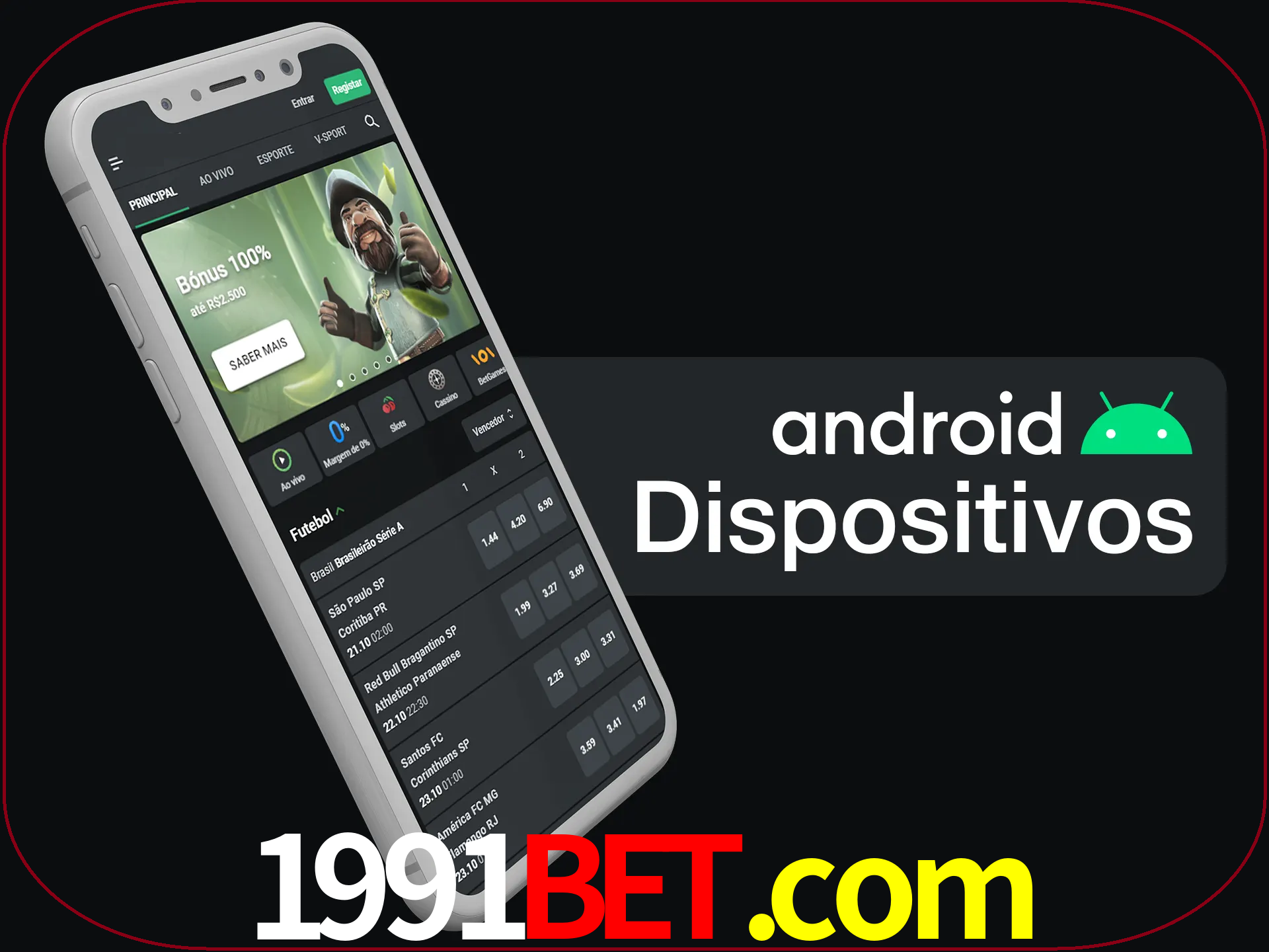 O aplicativo suporta a maioria de todos os dispositivos Android.