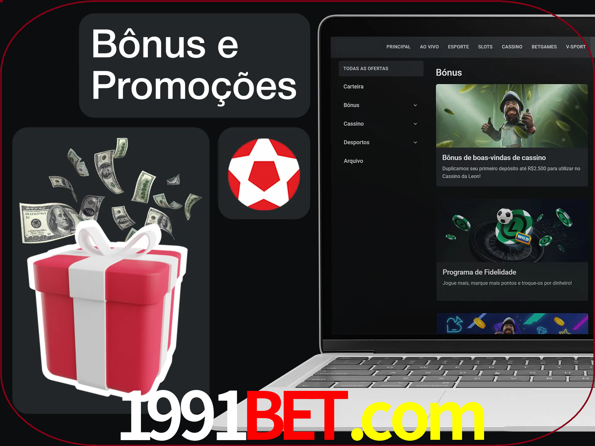 Verifique se há novos bônus e promoções.