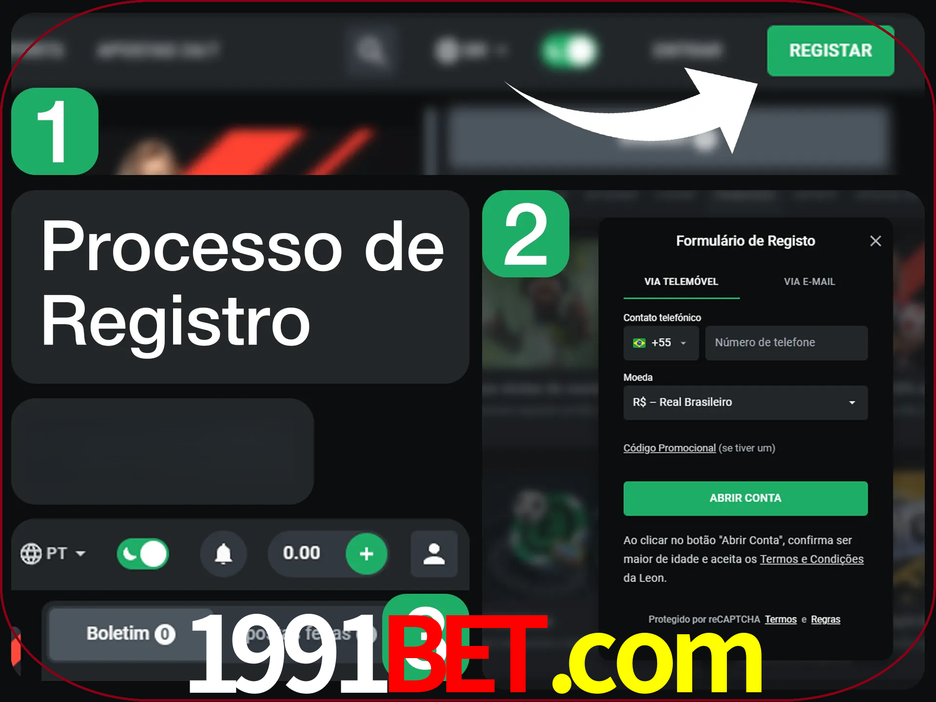 O processo de registro na LeonBet é simples.